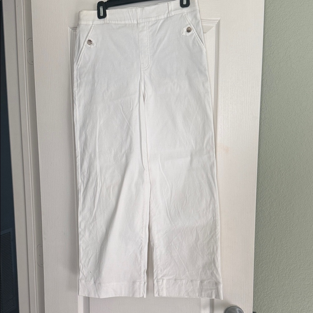 SPANX Cream Wide-Leg Trousers